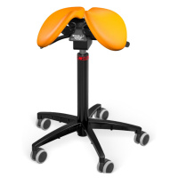 Sedlová židle Salli MultiAdjuster Barva čalounění: Kůže - mandarinková #54033, Konstrukce: černá