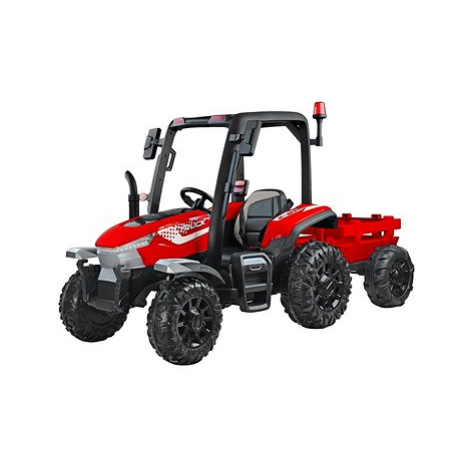 Mamido Dětský elektrický traktor s přívěsem 24V Blast 2× 200 W, červený
