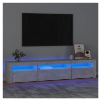 vidaXL TV skříňka s LED osvětlením betonově šedá 195x35x40 cm