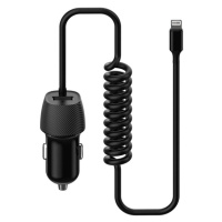 Nabíječka do auta 1xUSB 5V/1A + Lightning konektor 150 cm černá