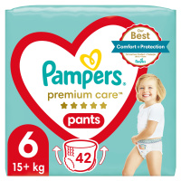 Pampers Premium Care Pants Plenkové kalhotky vel. 6, 15+ kg, 42 ks