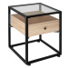 TecTake Noční stolek Preston 43 × 45 × 54,5 cm - Industrial světlé dřevo, dub Sonoma