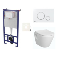 Cenově zvýhodněný závěsný WC set SAT do lehkých stěn / předstěnová montáž+ WC VitrA Integra SIKO