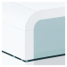 Konferenční stolek NAPOLI 1 bílá, vysoký lesk/tvrzené sklo