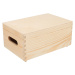 Dřevěný box s víkem 30 x 20 x 14 cm
