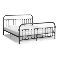 Rám postele šedý kov 180x200 cm