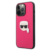 Pouzdro Karl Lagerfeld PU Leather Karl Head iPhone 13 Pro Max růžové