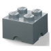 LEGO® úložný box 4 - tmavě šedá 250 x 250 x 180 mm