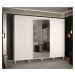 Šatní skříň Calipso Riflo Wave 2 Barva korpusu: Bílá, Rozměry: 250 cm, Dveře: Bílá + zrcadlo