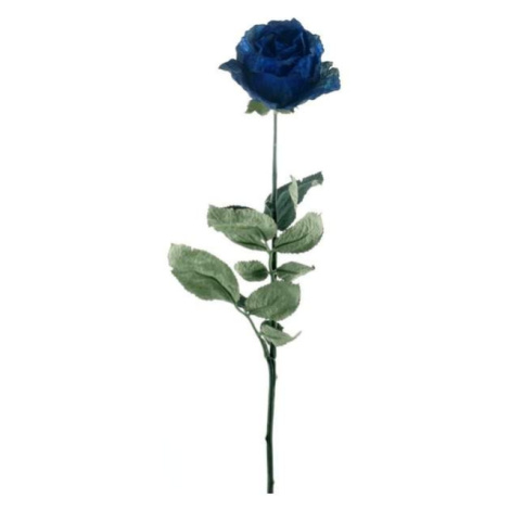 Růže ECO řezaná umělá tm.modrá 66cm Nova Nature