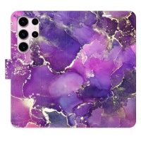 iSaprio flip pouzdro Purple Marble pro Samsung Galaxy S23 Ultra