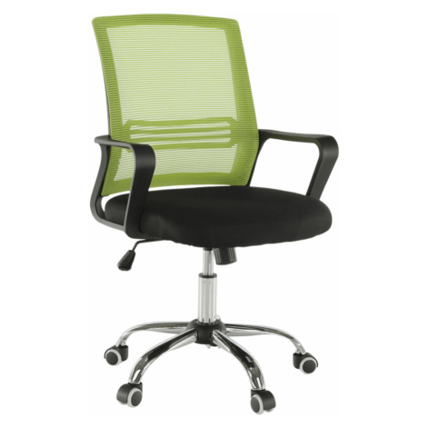 Kancelářská židle APOLO, síťovina zelená / látka černá Tempo Kondela