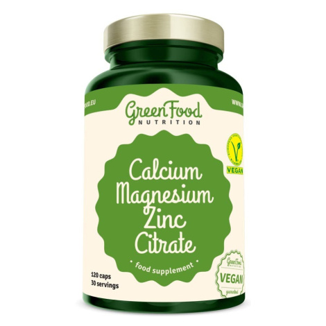 GreenFood Nutrition Calcium Magnesium Zinc citrate 120 kapslí