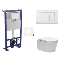 Cenově zvýhodněný závěsný WC set SAT do lehkých stěn / předstěnová montáž+ WC SAT Brevis SIKOSSB