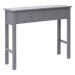 Konzolový stolek šedý 90x30x77 cm dřevo
