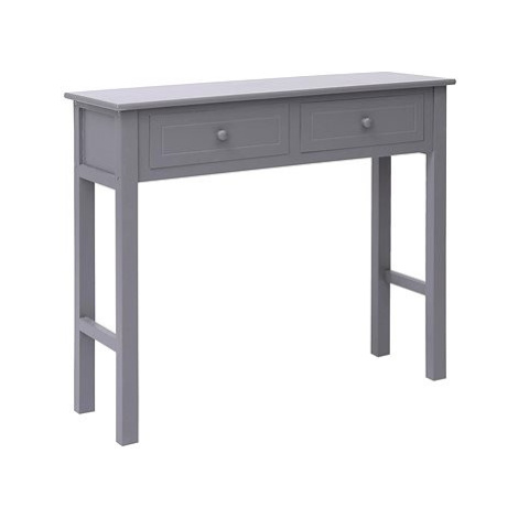 Konzolový stolek šedý 90x30x77 cm dřevo SHUMEE