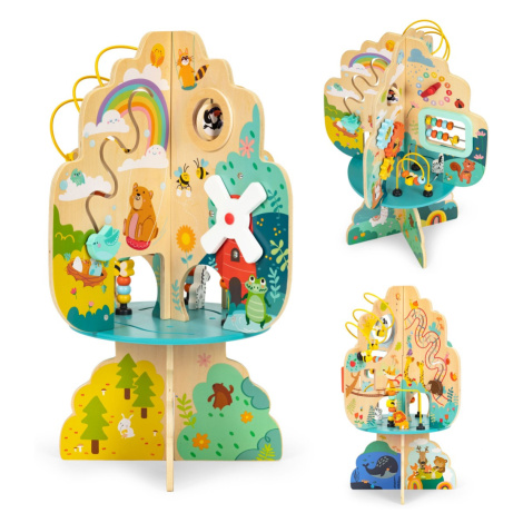 ECOTOYS Dřevěná vzdělávací hračka Anima +12m vícebarevná
