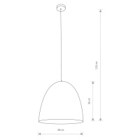 Euluna Závěsné světlo Egg M z kovu, Ø 38 cm, černá