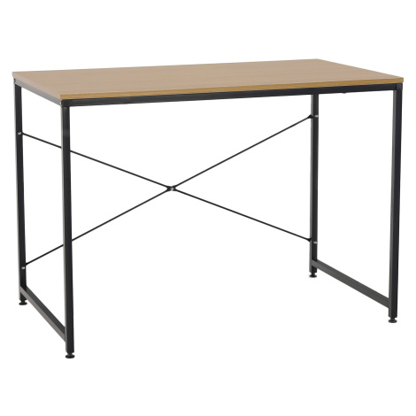 Psací stůl, dub / černá, 100x60 cm, MELLORA Tempo Kondela