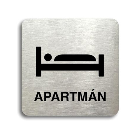 Accept Piktogram "apartmán II" (80 × 80 mm) (stříbrná tabulka - černý tisk bez rámečku)
