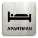 Accept Piktogram "apartmán II" (80 × 80 mm) (stříbrná tabulka - černý tisk bez rámečku)