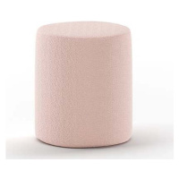 Světle růžový dětský puf z textilie bouclé MOON – Vipack