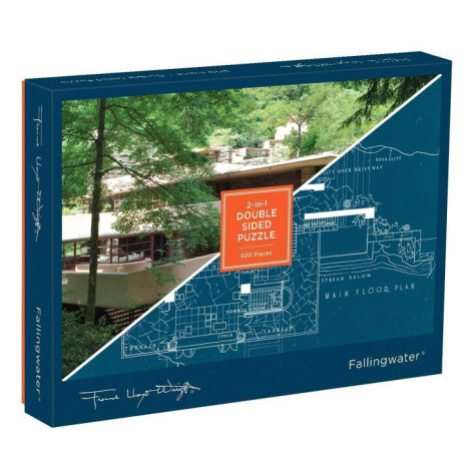 GALISON Oboustranné puzzle Frank Lloyd Wright Fallingwater 500 dílků 134548