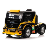 mamido Dětský elektrický kamion Mercedes Axor LCD žlutý