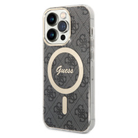 Pouzdro Guess IML 4G MagSafe zadní kryt pro Apple iPhone 15 PRO Black