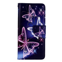TopQ Xiaomi Redmi Note 8T knížkové Modré s motýlky 46851
