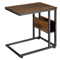 Tectake Odkládací stolek Wigan 55×36,5×60cm, Industrial tmavé dřevo