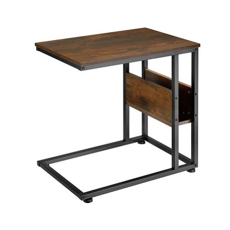 Tectake Odkládací stolek Wigan 55×36,5×60cm, Industrial tmavé dřevo