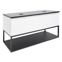 Koupelnová skříňka s krycí deskou SAT B-Way 119x30x45 cm bílá lesk BWAY120WZF