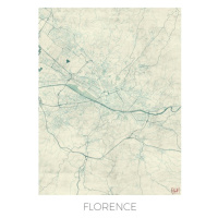 Mapa Florence, Hubert Roguski, 30 × 40 cm