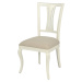 Estila Luxusní provence jídelní židle Deliciosa v bílé barvě s čalouněním 100cm