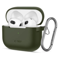 Pouzdro TECH-PROTECT SILICONE HOOK APPLE AIRPODS 3 OLIVE GREEN (5906302375110)