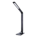 Solight LED stolní lampička stmívatelná, 8W, display, změna chromatičnosti, hliník, černá