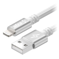 AlzaPower AluCore USB-A to Lightning MFi (C189) 3m stříbrný