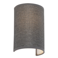Moderní nástěnná lampa šedá - Simple Drum Jute