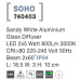 NOVA LUCE venkovní nástěnné svítidlo SOHO bílý hliník skleněný difuzor LED 2x5W 3000K 220-240V 2