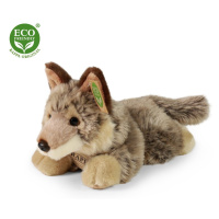 RAPPA Plyšový vlk ležící 20 cm ECO-FRIENDLY