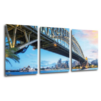 Impresi Obraz Osvícený most - 150 x 70 cm (3 dílný)