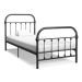 Rám postele šedý kovový 90x200 cm