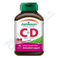 JAMIESON Vitamíny C a D3 třešeň cucací tbl.75