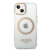 Guess GUHMP14SHTRMD hard silikonové pouzdro iPhone 14 6.1" gold Metal Outline Magsafe