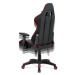 Herní židle ERACER F03 – umělá kůže, černá/červená, nosnost 130 kg