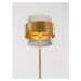 NOVA LUCE stojací lampa SIANNA kouřové sklo mosazný zlatý kov E27 1x12W 230V IP20 bez žárovky 92