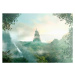 Ilustrace Distant castle near waterfall, Colin Anderson Productions pty ltd, 40 × 26.7 cm