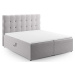 Světle šedá boxspring postel s úložným prostorem 160x200 cm Bali – Cosmopolitan Design