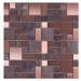 Měděná mozaika Premium Mosaic Stone metalická hnědá 30x30 cm mat / lesk MOS4823CO